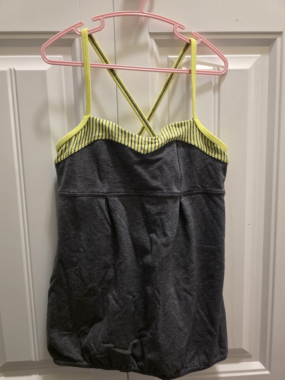 Ivivva Gray & Neon Yellow Strappy Cami Tank